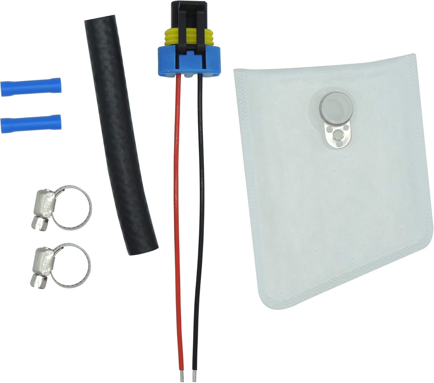 HiSport Fuel Pump Replacement Installation Kit Compatible with F90000267 F90000274 F90000285 Replaces 400-0085, Includes Strainer/Filter, Fuel Hose, Pigtail Wire Harness, Clamps Connector