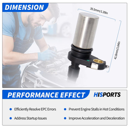 HiSport 9008019024 Engine Crankshaft Position Sensor Compatible with Lexus HS250H 2010-2012, Pontiac Vibe 2009-2010, Scion TC 2005-2010 XB 2010-2013, Toyota Camry Corolla Highlander Matrix RAV4 Solara