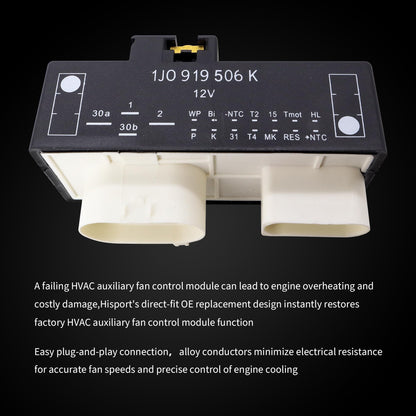 HiSport Cooling Fan Control Module Relay Radiator Unit 1J0919506K 902419 Compatible with Audi TT Quattro Replacement for Volkswagen Beetle Golf Jetta