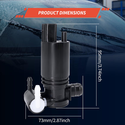 HiSport 8A61-17K624-AA Windshield Washer Pump - Compatible with Ford Explorer Fiesta Edge Flex Compatible with Transit Connect Taurus X Lincoln MKT MKX 2007-2015