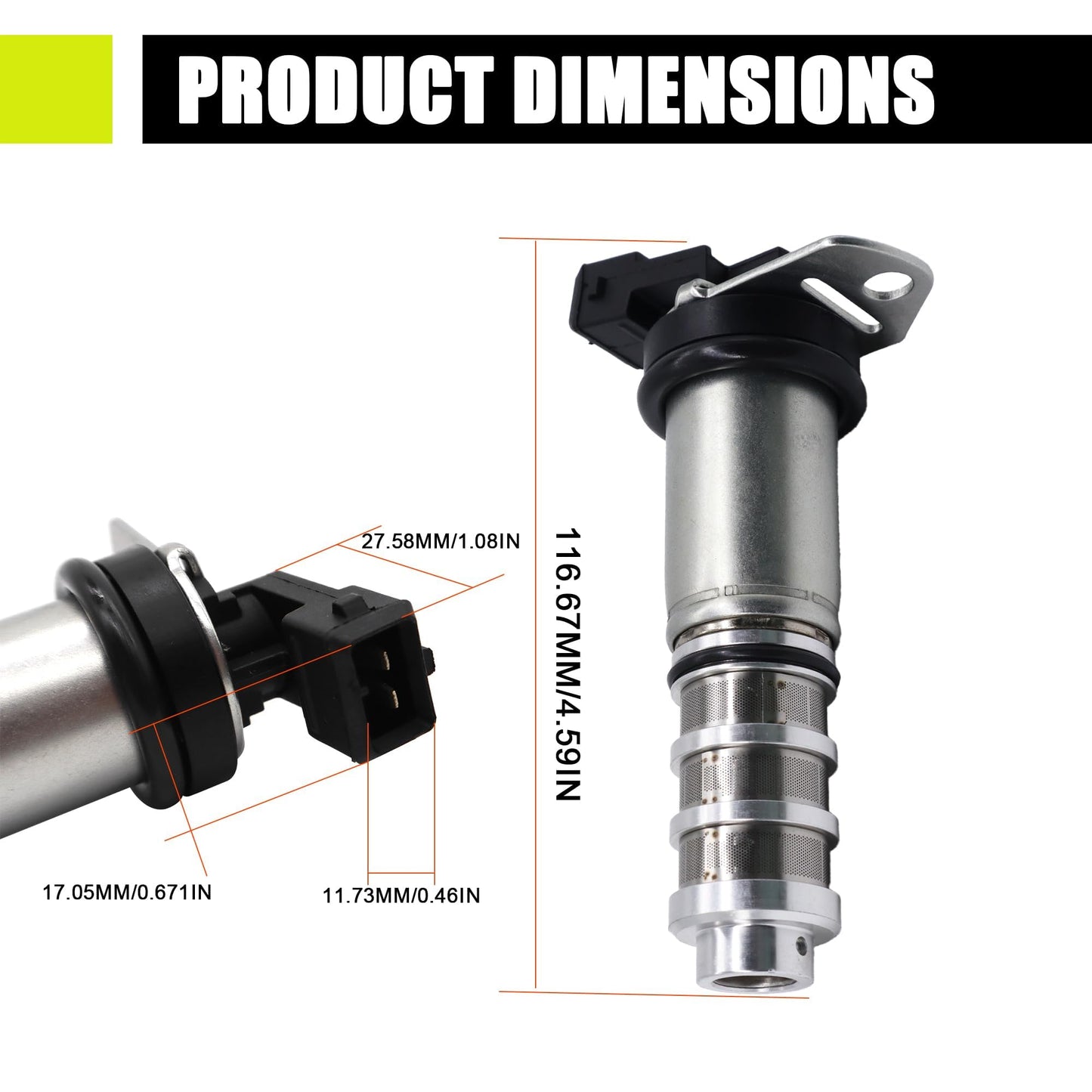 HiSport 11367561265 Engine Variable Valve Timing VVT Solenoid Compatible with BMW X1 X3 X4 X5 X6 135i 135is 335i 435i 535i 550i 640i 740i 760Li ActiveHybrid 3 Alpina B6 Alpina B7 M2 M3 M4 M5 M6 M760i