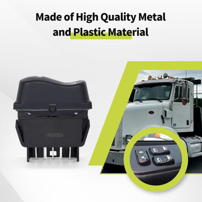 HiSport 1609209PKG Window Lift Switch Left Driver Side 5 Pin - Compatible with Peterbilt 365 367 384 386 387 389 - Replace 577.75607 16-09209 16-09209PKG 1609209