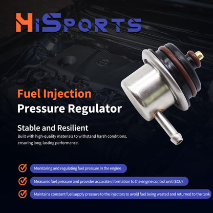 HiSport Fuel Injection Pressure Regulator Compatible with Chevrolet Express 1500 Silverado 2500 HD for GMC for Buick for Cadillac, 4.2bar Replaces PR4060