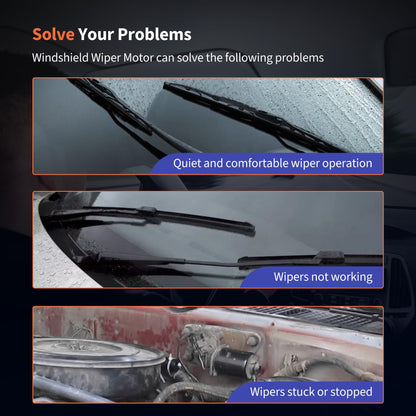 HiSport New Front Windshield Wiper Motor - Compatible with Cadillac Chevy GMC Escalade C1500 C2500 Suburban C3500 C3500HD Kodiak C6500 C70 C7500 K1500 1990-2002 - Replace 12368702