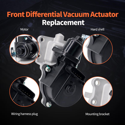 HiSport Front Differential Vacuum Actuator Assembly 4WD 4140034010 Replacement For Toyota 4Runner, Tacoma Base, Sequoia Limited & Tundra 2000-2007 Replace 41400-34012