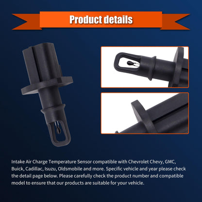 HiSport F57F12A697AA Intake Air Charge Temperature Sensor Compatible with Ford E-150 E-250 E-350 E-450 E-550 Lincoln Blackwood Continental Mazda B2300 B2500 B3000 B4000 Mercury Mystique Sable Tracer