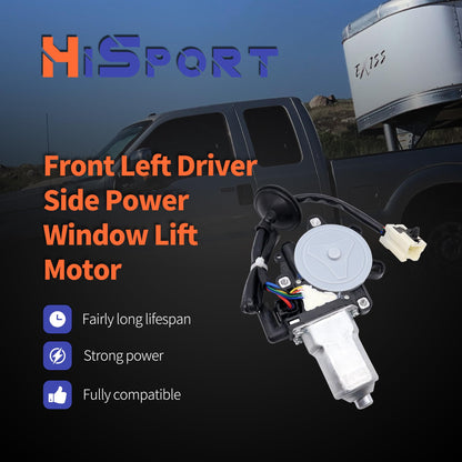 HiSport Front Left Driver Side Power Window Lift Motor - Compatible with Infiniti G35 2003-2007 Nissan 350Z 2003-2009 Replaces 80731CD000 80731CD001 80731CD00A
