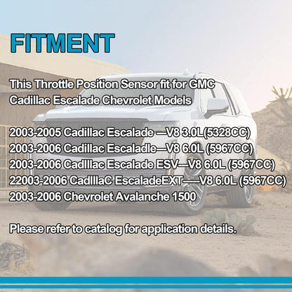 HiSport 977-000 Throttle Body Sensor TPS with Connector Compatible with Cadillac Escalade Chevy Buick Express GMC Throttle Position & Wiring Harness Pigtail Kit Replace 12570800 217-2293 217-2293