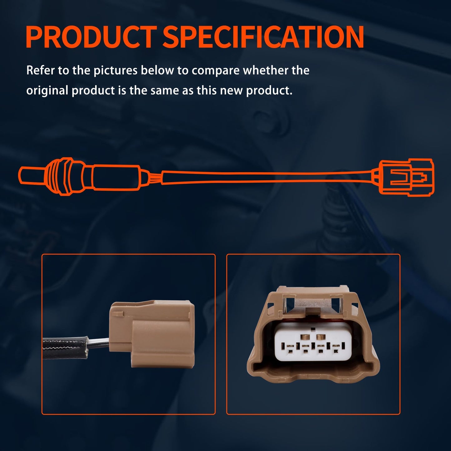 HiSport 250-241104 Oxygen Sensor Downstream - 4-Wire Heated O2 Sensor Compatible with Infinity M35H 2012-2013 Q50 2014-2018 Q70 2014-2018, Nissan March 2012-2023 Note 2015-2017 Tiida 2013-2017 Versa