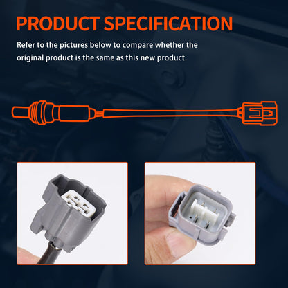 HiSport 234-4092 234-4123 Oxygen O2 Sensor Upstream Downstream 2PCS - Compatible with Honda Civic 2001 2002 2003 2004 2005 1.7L D17A7 Engine Only