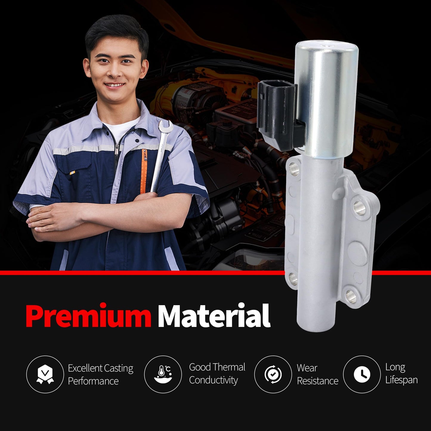 HiSport 28250P4R315 Transmission Shift Solenoid Compatible with Honda Civic 1996-2000, Honda CRV 1997-2001, Acura Integra 2000-2001 Replacement for OEM 28250-P4R-315,28250-P4R-003, 28250-P4R-305