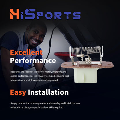 HiSport 973-013 973-404 HVAC Blower Motor Resistor Compatible with Ford E-150 E-250 E-350 E-450 E-550 F-250 F-350 F-450 F-550 Super Duty Replacement for 4C2Z19A706AA 4P1363
