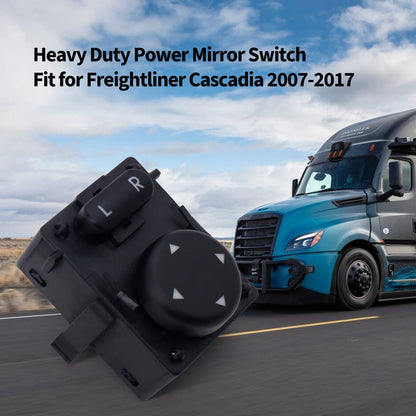 HiSport 901-5202 Heavy Duty Power Mirror Switch Front Driver Side- Compatible with Freightliner Cascadia 2007-2017 - Side View Mirror Control Switch Replace 15829700SR DTL15829700 Black