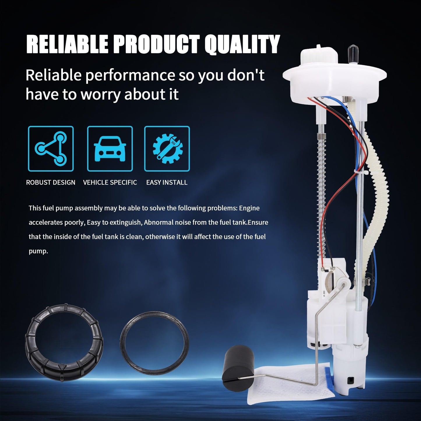 HiSport 47-1002 Electric Fuel Tank Pump Assembly Compatible with Polaris Sportsman 450 570 850 ETX Touring X2 XP 2014 2015 2016 2017 2018 2019, Hawkeye 325, Scrambler 850 Replace 73-8912