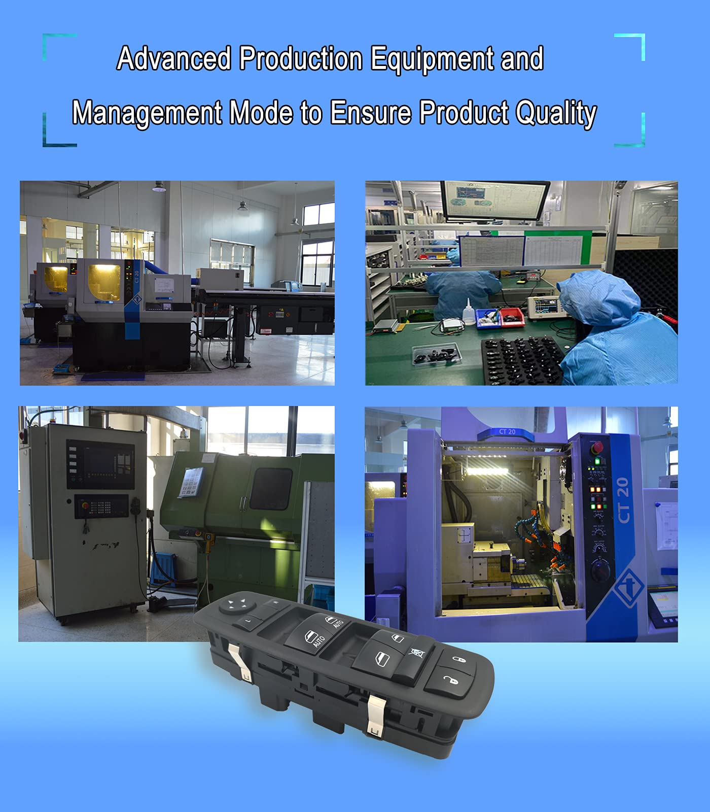 HiSport Power Window Switch Driver Side Compatible with Chrysler Town & Country 2008 2009, Replacement for Dodge Grand Caravan 2008 2009, 3.3L 3.8L 4L 4602535AC 4602535AD 4602535AE 4602535AF