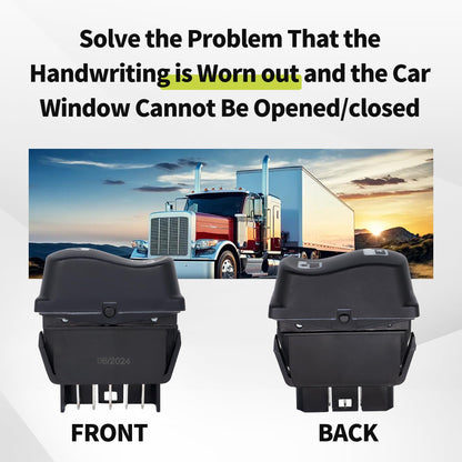 HiSport 1609209PKG Window Lift Switch Left Driver Side 5 Pin - Compatible with Peterbilt 365 367 384 386 387 389 - Replace 577.75607 16-09209 16-09209PKG 1609209