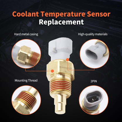 HiSport Engine Coolant Temperature Sensor - Compatible with GM Vehicles Chevy C1500 K1500 Tahoe Impala Buick Regal Oldsmobile 98 Replace 213-77