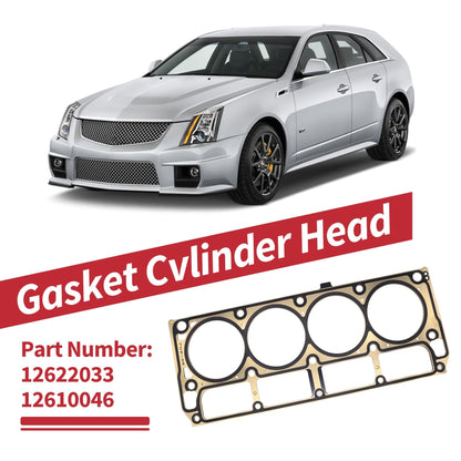 HiSport MLS Cylinder Head Gaskets - Compatible with Cadillac Escalade Chevrolet Corvette Express LCF Silverado GMC Savana Hummer Pontiac 5-Layer Steel Engine Cylinder Gasket Replace 12610046 12622033