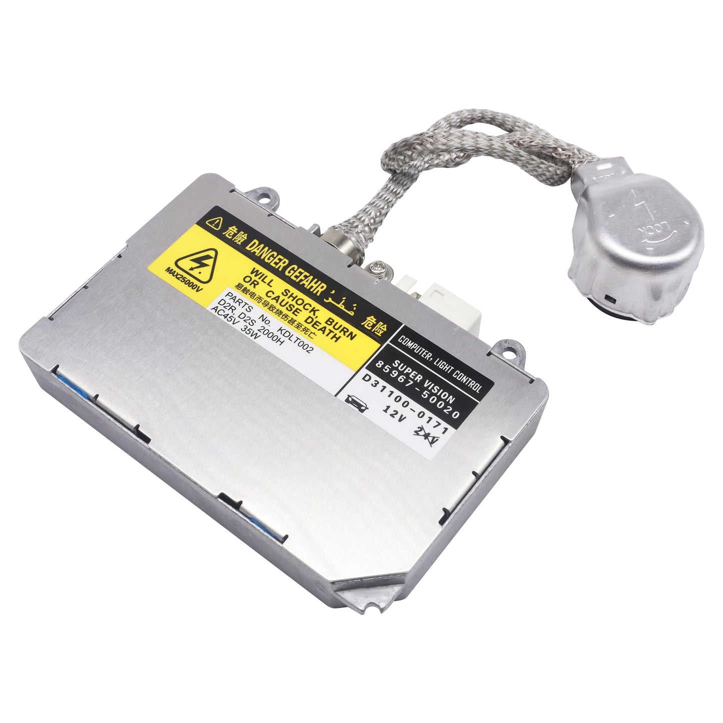 HiSport D1S D2R Xenon HID Headlight Ballast Control Module Unit KDLT002 DDLT002, 85967-30050, 85967-50020, 85967-33010 Compatible with Toyota Lexus Mazda Lincoln Porsche Land Rover