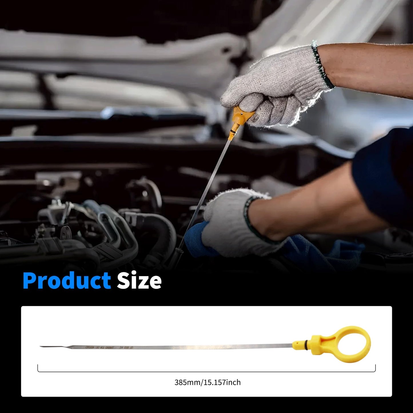 HiSport 24-038-10-S Engine Oil Dipstick Compatible with Kohler CH18-62587,CH18-62592,CH18-62593;CH18GS-62602,CH18GS-62608,CH18GS-62628,CH18GS-62629;CH20-64567,CH20-64594,CH20-6459;CH640,CH730,CH740