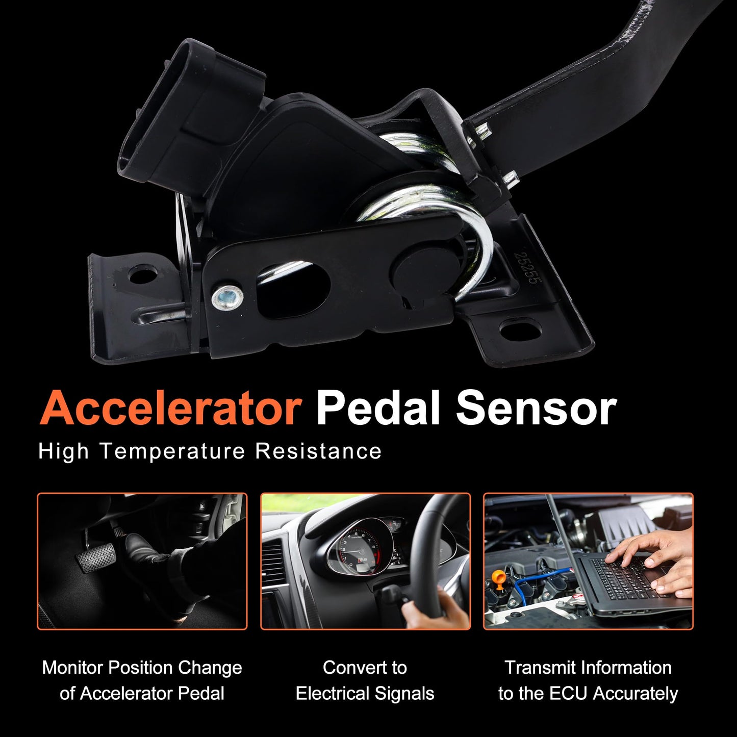 HiSport Electronic Accelerator Gas Pedal Assembly with Bracket Position Sensor Compatible with Chevrolet Corvette C6 2005-2013 19417903 25835421 15864594 12569599