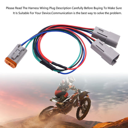 HiSport Motorcycle Switched Circuit Adapter Harness Kits Compatible with Harley Motorcycle Touring and Trike Models 1994-later