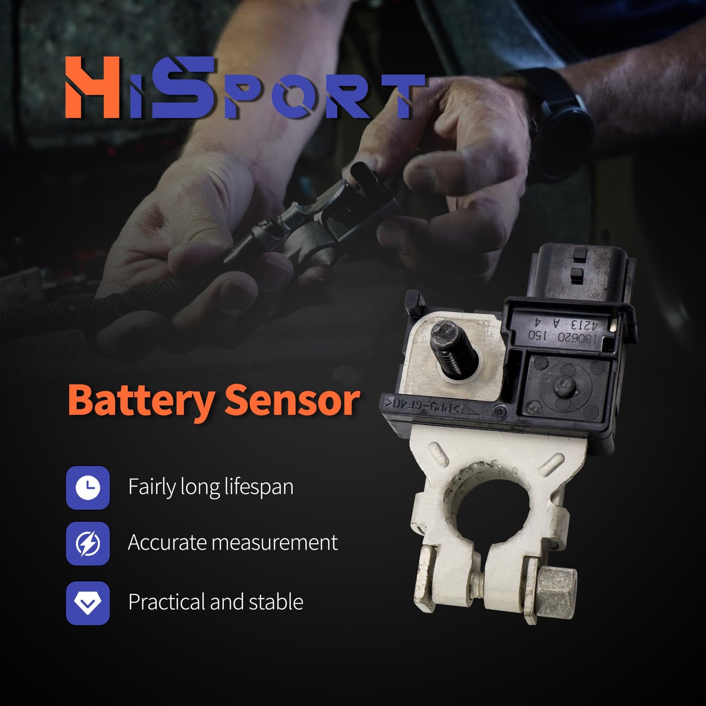 HiSport Main Current Battery Sensor Assembly Compatible with Nissan Qashqai Rogue Sport X-Trail Replacement for 294G0C990C 294G0-C990C