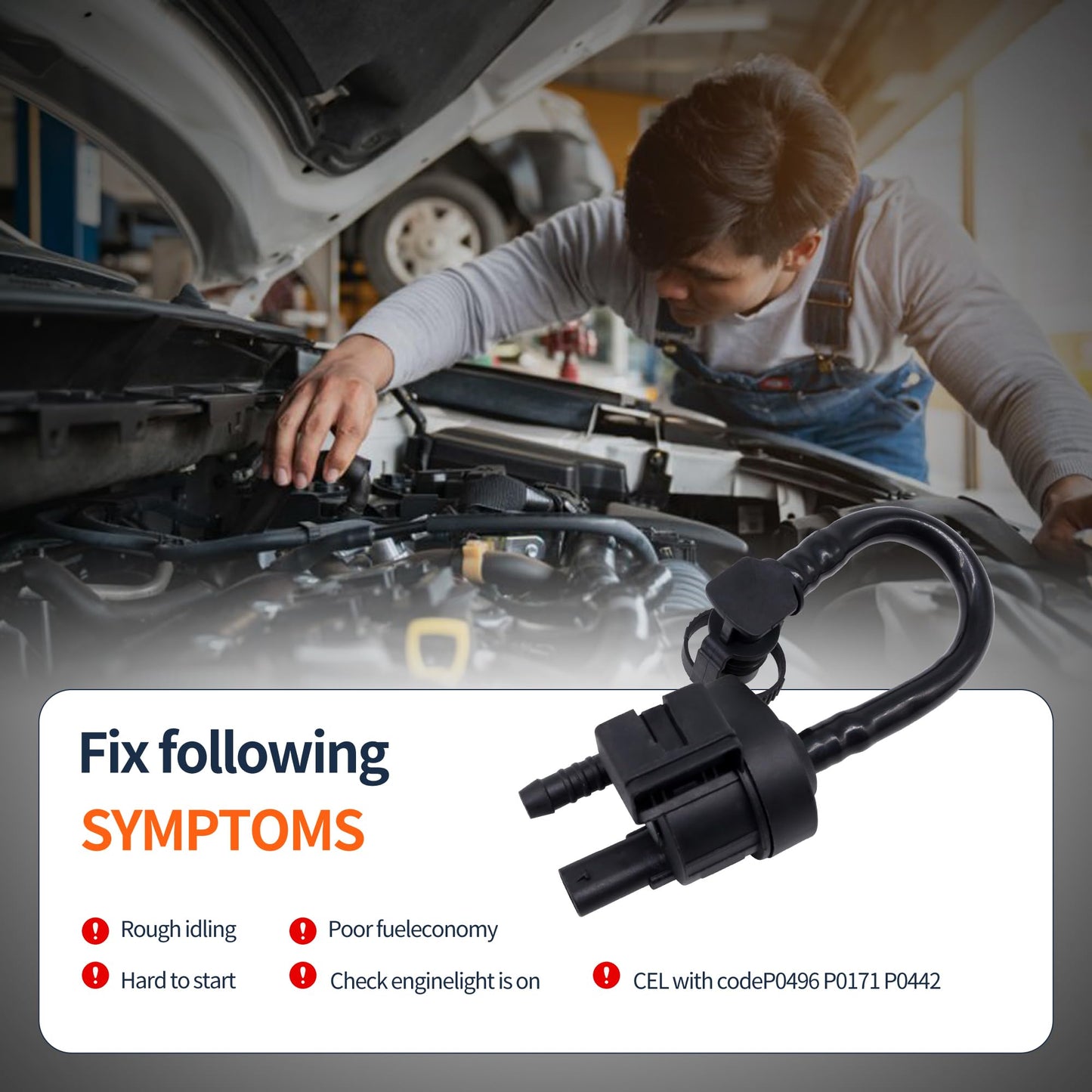 HiSport 06E133781E Vapor Canister Purge Valve - Compatible with Audi A6 A7 A8 Quattro Q5 Q7 S4 S5 SQ5 3.0L 2011-2021 Compatible with VW Touareg 2013-2017