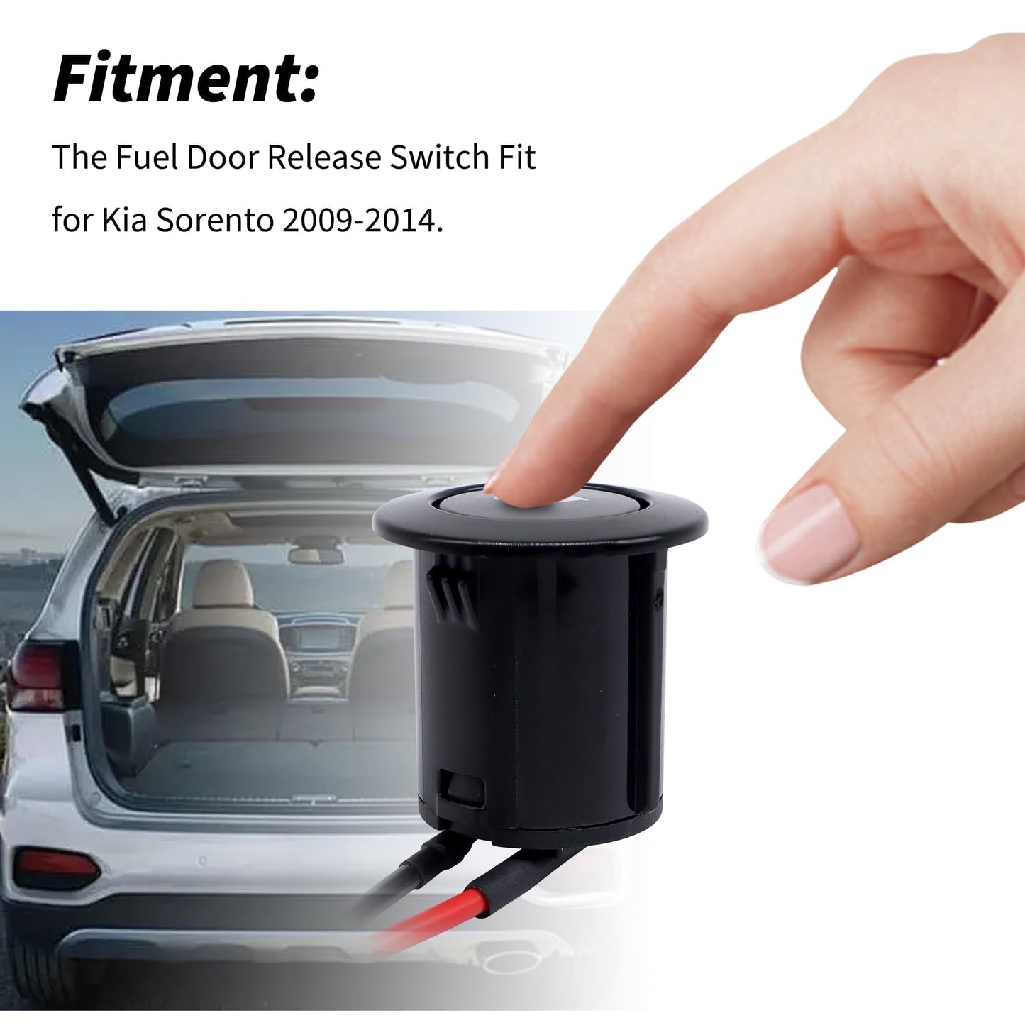 HiSport 935551U000VA Fuel Gas Door Release Switch Button Compatible with Kia Sorento 2009 2010 2011 2012 2013 2014 Replacement for 935552P000VA 901-927 901927