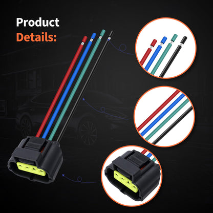 HiSport 4 Pin TPS Idle Air Control Valve Connector Pigtail S1931 90980-10711 Compatible with Dodge Chrysler Toyota Geo Lexus Jeep KIA Mazda Suzuki Chevrolet Hyundai Plymouth Pontiac