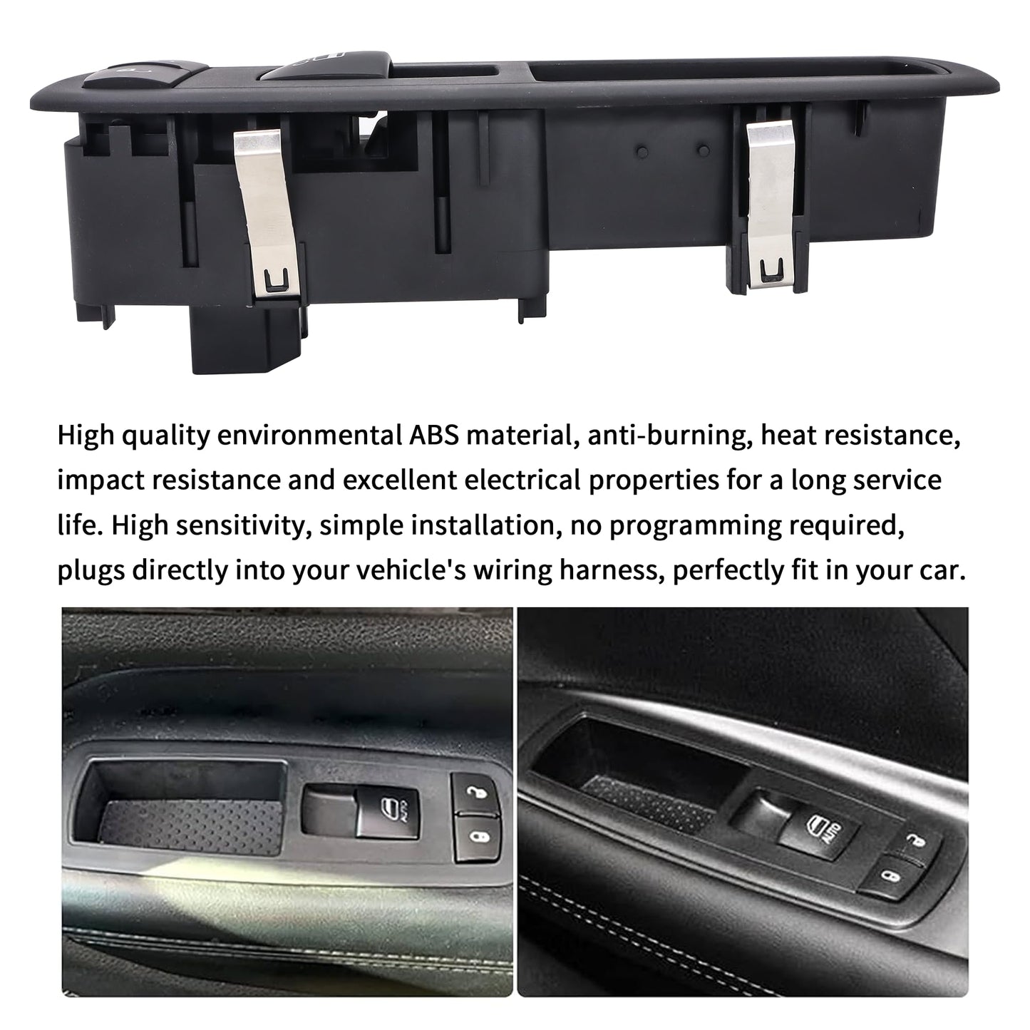 HiSport 68110865AA Power Window Switch Front Right Passenger Side 6 PINS - Compatible with Ram 1500 Classic 2500 3500 C/V Dodge Grand Caravan Chrysler Town & Country 2013-2020