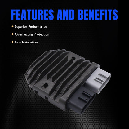 Hisport Voltage Regulator Rectifier - Compatible with Yamaha Grizzly 550 2009-2014/ Rhino 700 2008-2013/ Viking 700 2014-2023/ Kodiak 700 2016-2023/ Wolverine 700 2016-2018 Replaces 1D7-81960-01-00