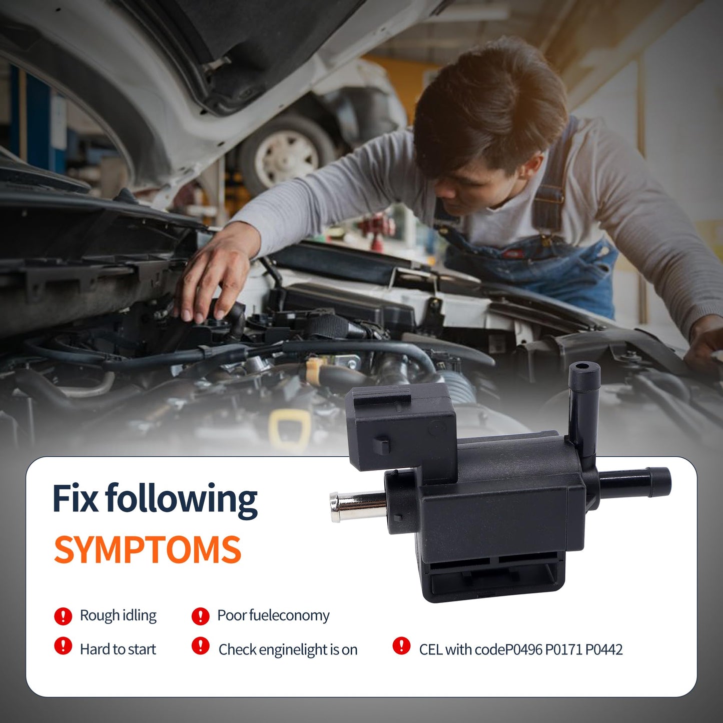 HiSport Turbo Boost Control Solenoid Valve BL3E-9K378-BA - Compatible with Ford Fusion Focus Escape Taurus 2010-2020 - Replaces 5170590 AA5Z9K378A BL3E9K378BA BL3Z9K378A