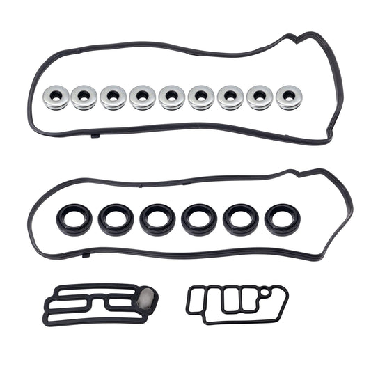 HiSport Engine Valve Cover Gasket Set - Compatible with Acura MDX RDX RL TL TSX ZDX Compatible with Honda Accord Crosstour Odyssey Pilot Ridgeline 3.5L 3.7L 2005-2018 - Replace VS50773R