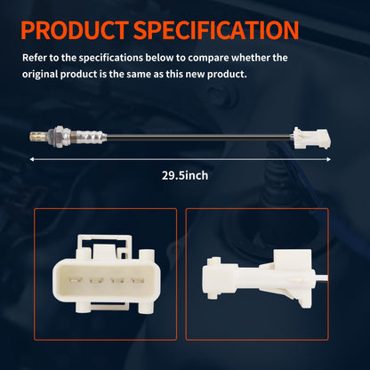 HiSport 250-24546 4-Wire Downstream Oxygen Sensor 650mm Length Compatible with Mini Cooper 2007, 2008, 2009, 2010, 2011, 2012, 2013, 2014, 2015 Countryman 2011-2016 Paceman 2013-2016