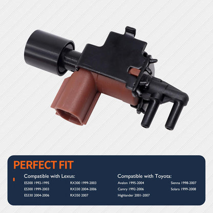 HiSport 25860-62010 Vacuum Switching Valve - Compatible with Lexus ES300 ES330 RX300 RX330 RX350 Compatible with Toyota Avalon Camry Highlander Sienna Solara 1992-2007 - Replace 2586062010