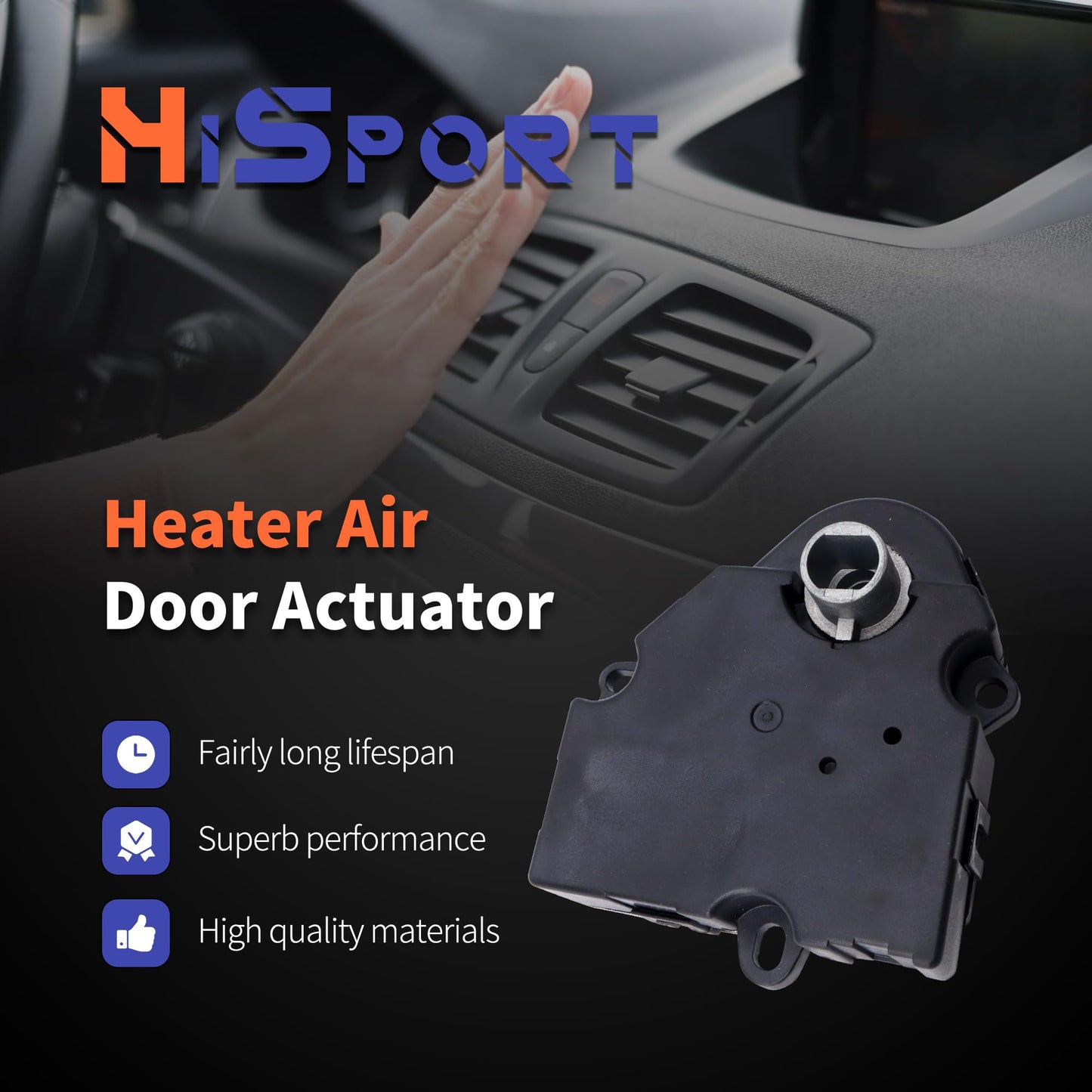 HiSport HVAC Blend Door Actuator - Compatible with Chevy Avalanche 1500 Avalanche 2500 Silverado 1500 HD Silverado 2500 HD Silverado 3500 Suburban 1500 Suburban 2500 Tahoe 1999-2002 - Replace 604-113