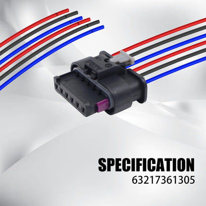 HiSport Tail Light Wire Plug Harness - Compatible with Mini Cooper F55 F56 F57 TailLight Socket 6-Wire - Replace 63217361305