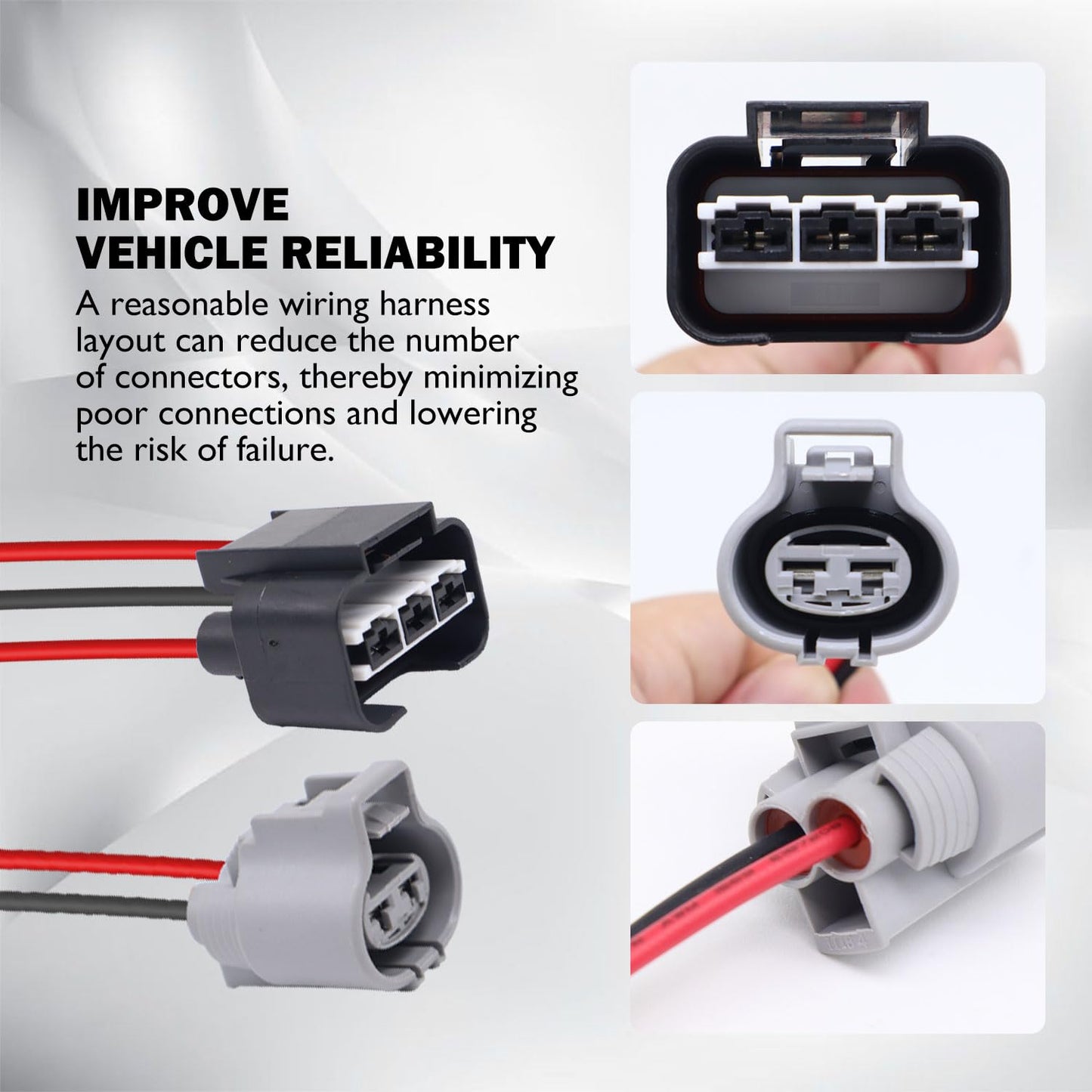 HiSport Cooling Fan Resistor Wiring Harness Connector 25385-07550 - Compatible with Hyundai Sonata Elantra GT Elantra Coupe Compatible with Kia Optima Soul Forte Koup Forte5 2011-2017