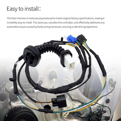 HiSport Rear Door Wiring Harness Connector Assembly Compatible with Dodge Ram 1500 2500 3500 4500 5500 2004-2010 Replacement for 6051931AA 56051694AA 645-506