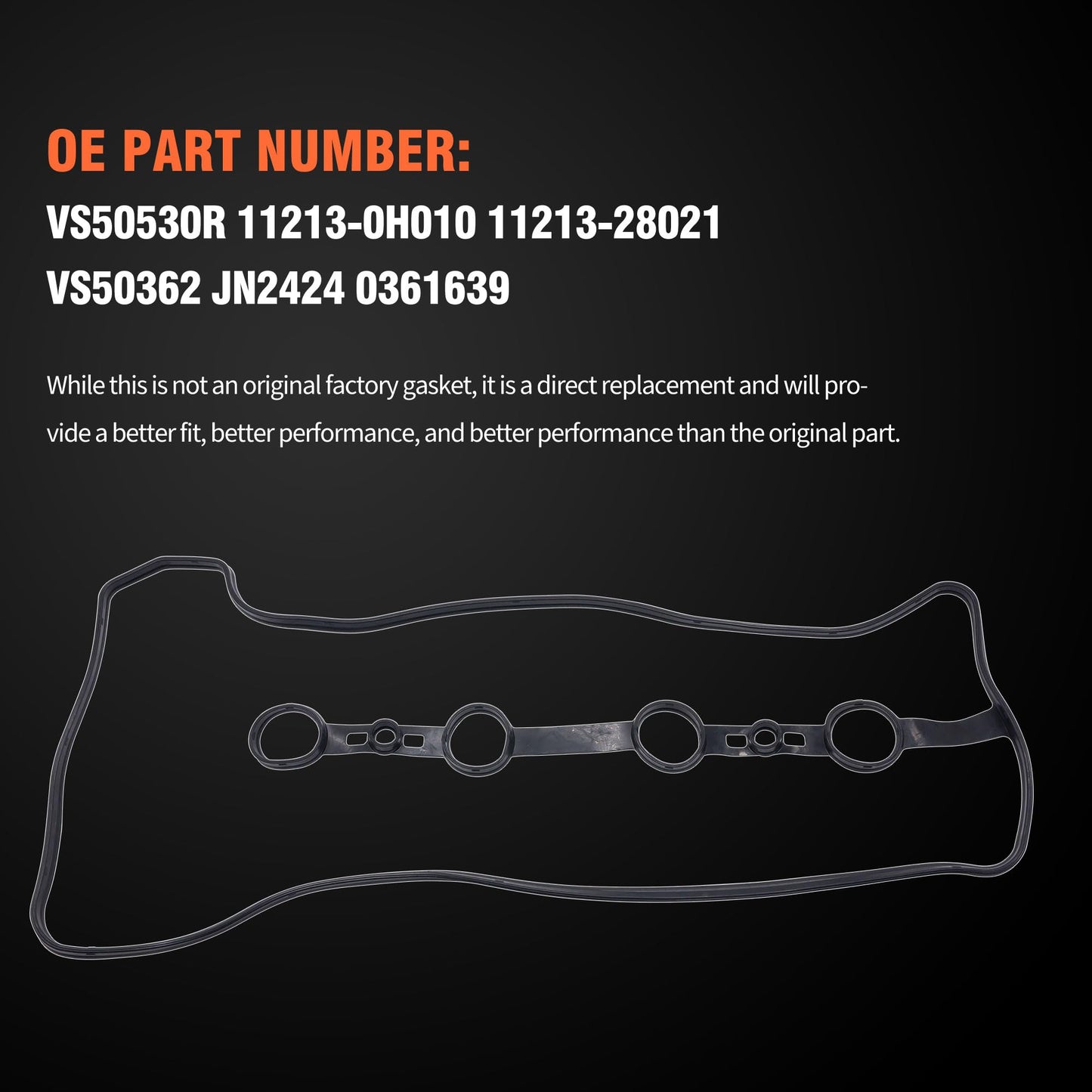 HiSport Valve Cover Gasket Seal - Compatible with Lexus HS250h Pontiac Vibe Scion tC xB Toyota Camry Corolla Highlander Matrix RAV4 Solara 2.0L 2.4L 2001-2015 - Replace VS50530R
