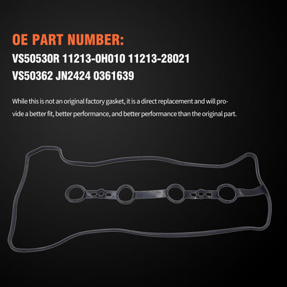 HiSport Valve Cover Gasket Seal - Compatible with Lexus HS250h Pontiac Vibe Scion tC xB Toyota Camry Corolla Highlander Matrix RAV4 Solara 2.0L 2.4L 2001-2015 - Replace VS50530R