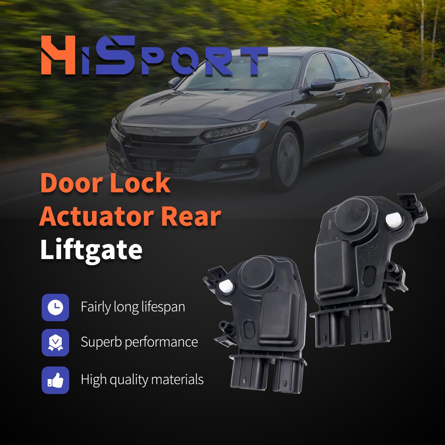 HiSport 72155-S5P-A11 Door Lock Actuator Motor Front Left & Right - Compatible with Honda Accord 2003-2007 Civic 2001-2005 CR-V 2002-2006 Odyssey 2005-2009 Pilot 2003-2008 Acura RSX 2002-2006