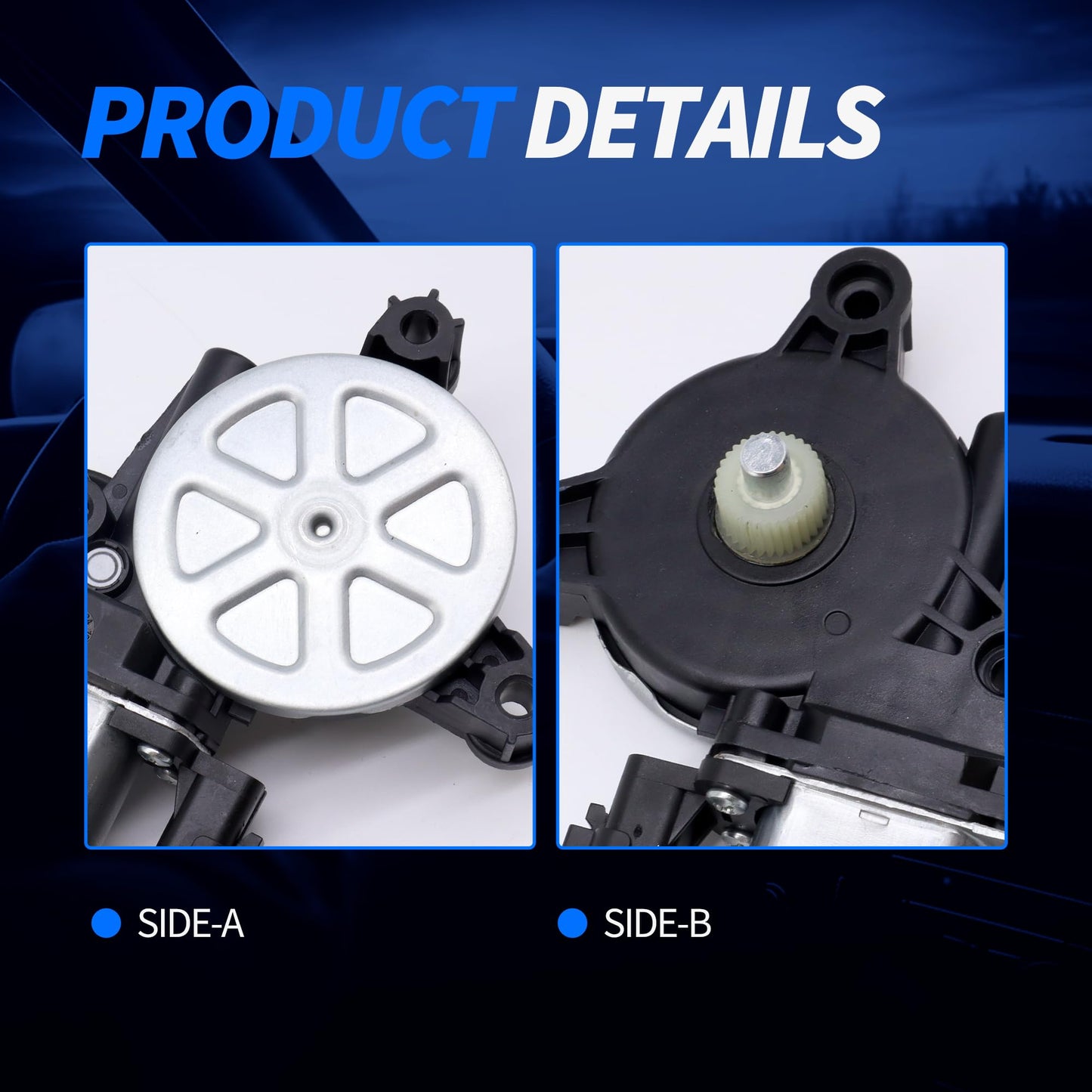 HiSport 824503X000 Power Window Lift Motor Compatible with Hyundai Elantra 2011-2016,Elantra Coupe 2013,Sonata 2013-2015,Replace 824503X100 834603S001 834603X100