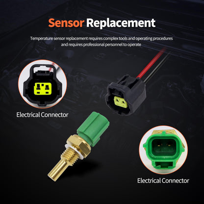 HiSport Engine Coolant Temperature Sensor with Connector Pigtail Harness 89422-20010 - Compatible with Toyota 4Runner Avalon Camry Corolla Highlander Land Cruiser Matrix Rav4 Sienna Lexus Mazda