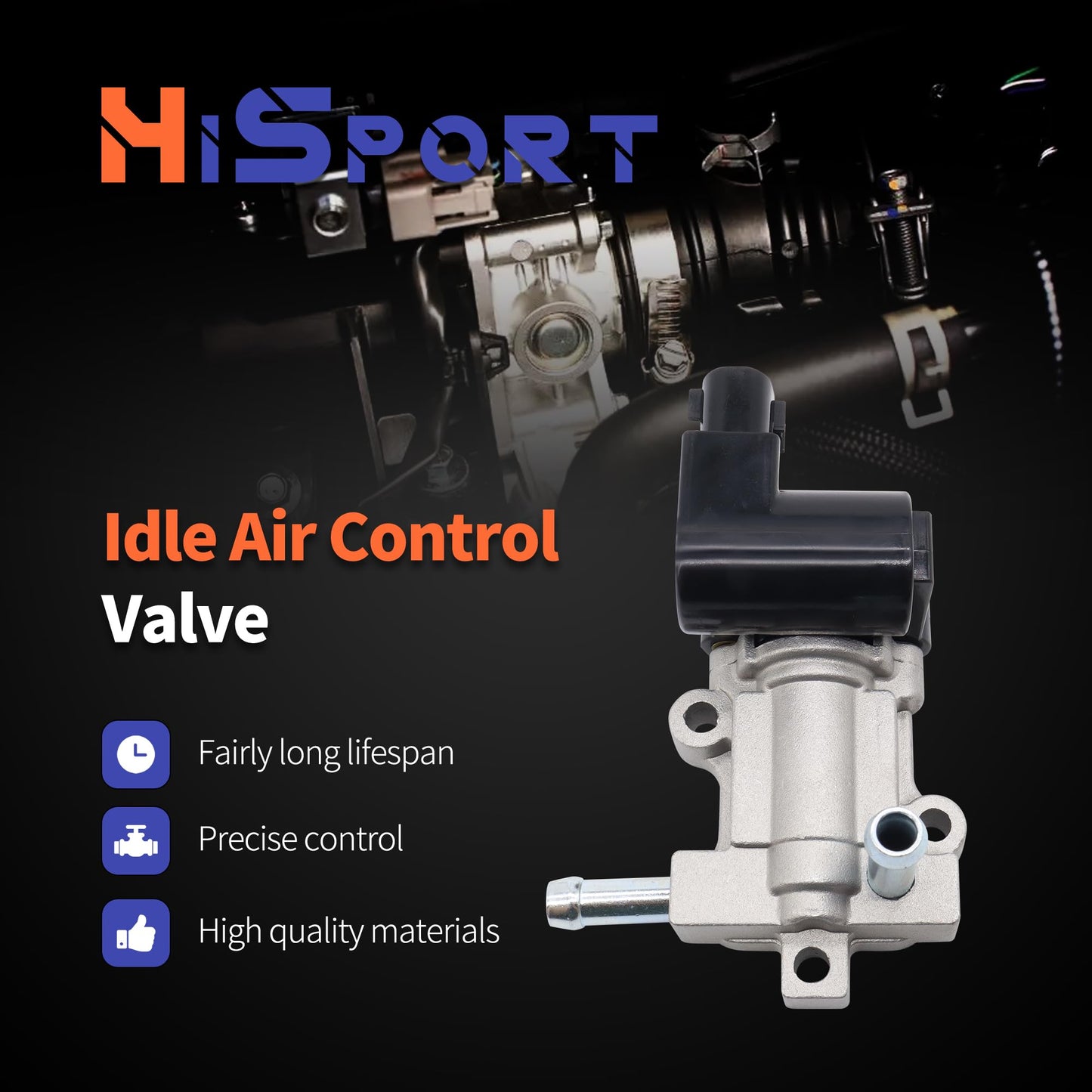 HiSport Idle Air Control Motor Valve 2227075050 Replcement for Toyota 4Runner 2000 2.7L L4,Tacoma 2000-2004 2.7L 2.4L L4