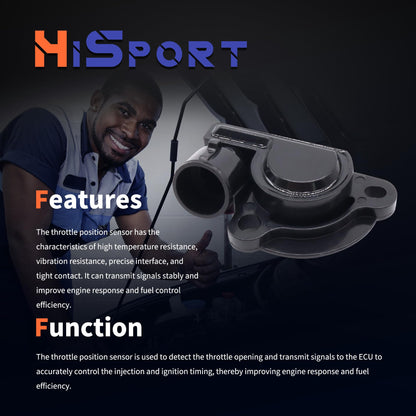 HiSport Throttle Position Sensor TPS 17106681 Replacement for Chevy Truck Chevrolet Daewoo K1500 2500 3500 1991-1995,Compatible with GMC Suburban C1500 C2500 K1500 K2500 5.7L 7.4L 1992-1995