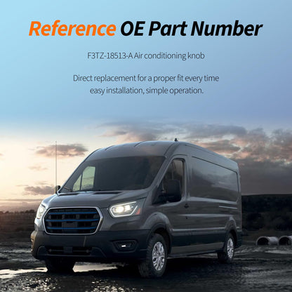 HiSport 1PC A/C Heat Control Knob Switch Button Compatible with Ford Explorer Ranger E-150 E-250 (1993-1994) Made by ABS Plastic Black Heater A/C Knob Replacement for OEM F3TZ18513A