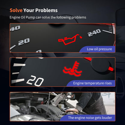 HiSport M349 Engine Oil Pump Compatible with Buick Chevrolet Pontiac Saturn 2.0L 2.2L 2.4L 2000-2017 DOHC Replace OP314 TCS46041 JV5068 12582069 12584621