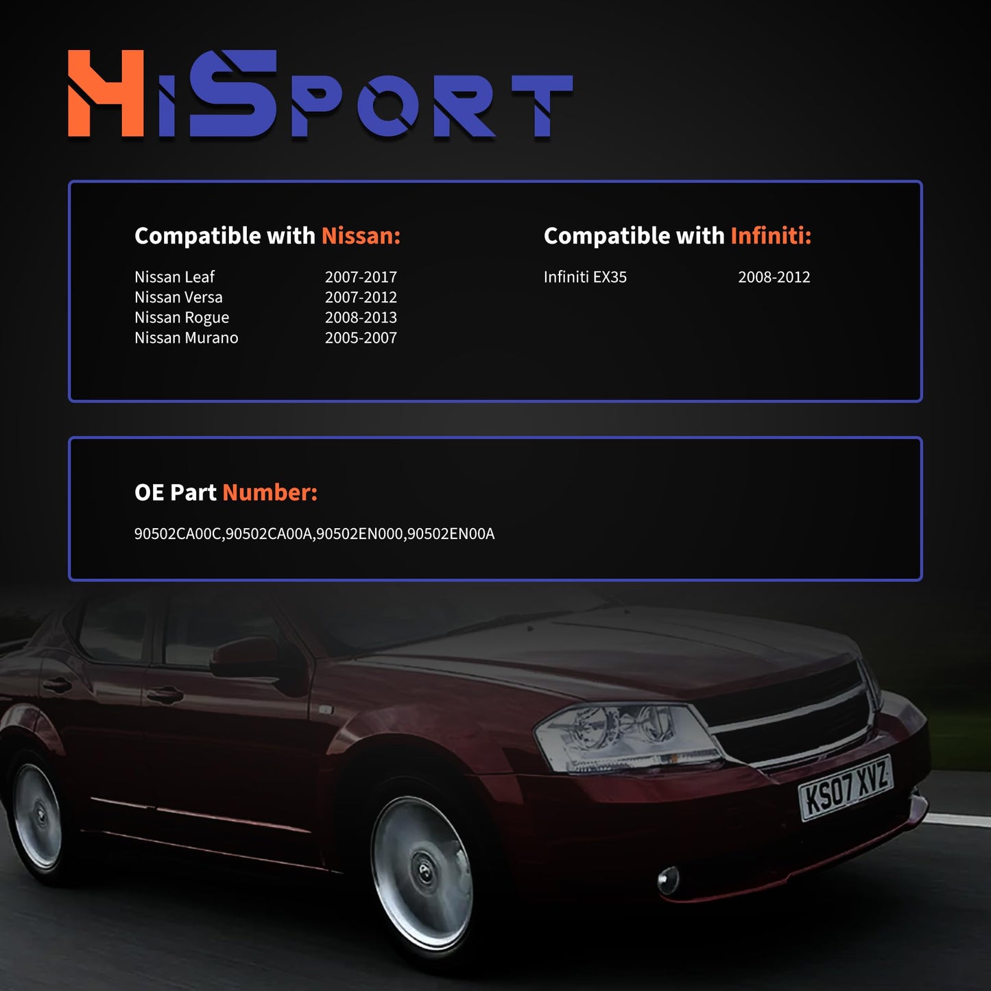 HiSport Rear Tailgate Trunk Lid Latch Lock Actuator 90502-CA00C Compatible with Nissan Leaf 2007-2017,Versa 2007-2012,Rogue 2008-2013,Murano 2005-2007,Replacement for Infiniti EX35 2008-2012